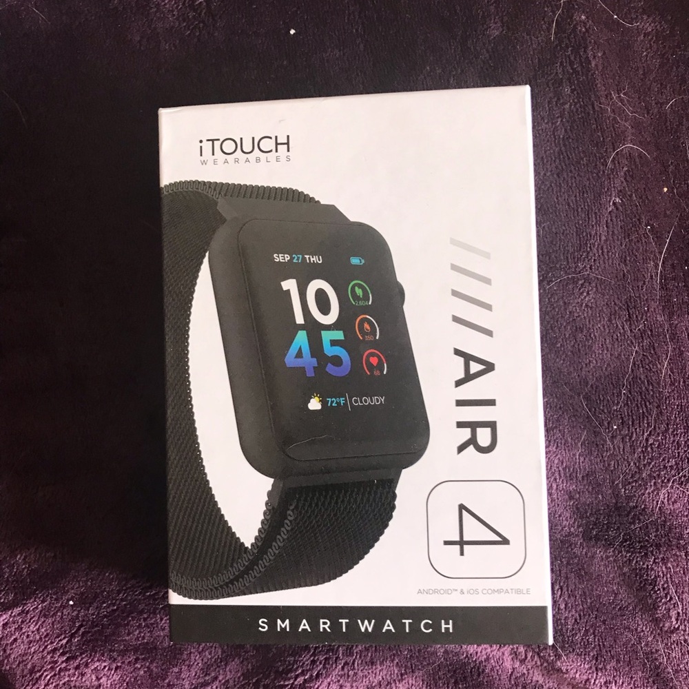 Air 4 Black Smartwatch with Sleek Design